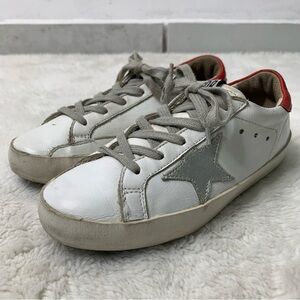 Golden Goose Super Star Kids White Gray Classic Sneakers Shoes Size 31